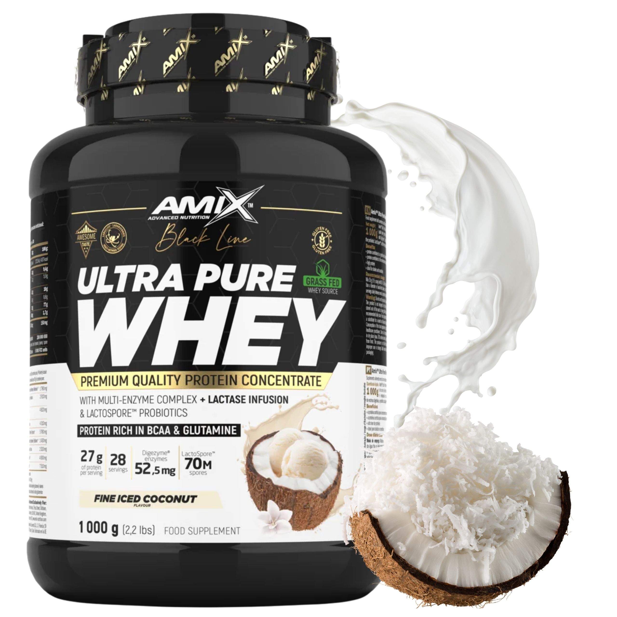 Syrovátkový Koncentrát Wpc Protein Kokosová Ultra Pure Whey 1 kg