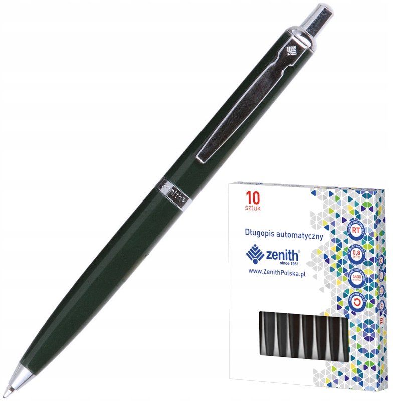 Długopis Automatyczny Metalowy Zenith 60 Classic Stalowy Korpus x 10 Sztuk