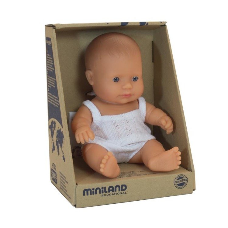 

Lalka dziewczynka Miniland Baby Europejka 21cm