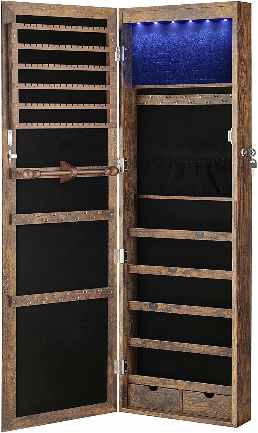 LUSTRO SZAFKA NA BIŻUTERIĘ TOALETKA VINTAGE