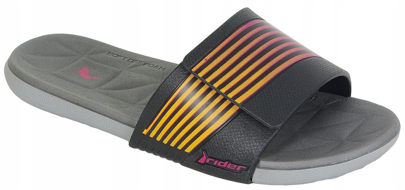 Rider Prana klapki Fem grey/black/pink 39