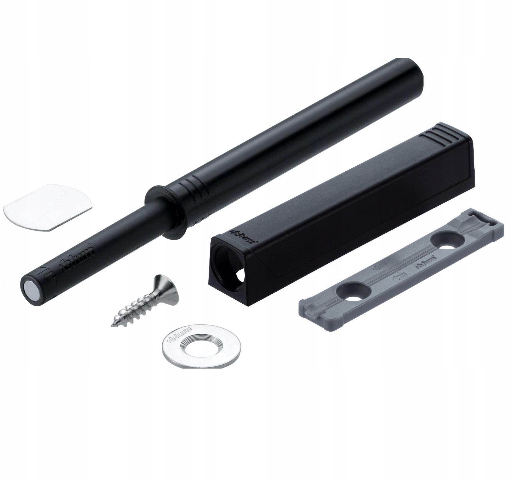 BLUM TIP-ON do drzwi magnes czarny długi + adapter