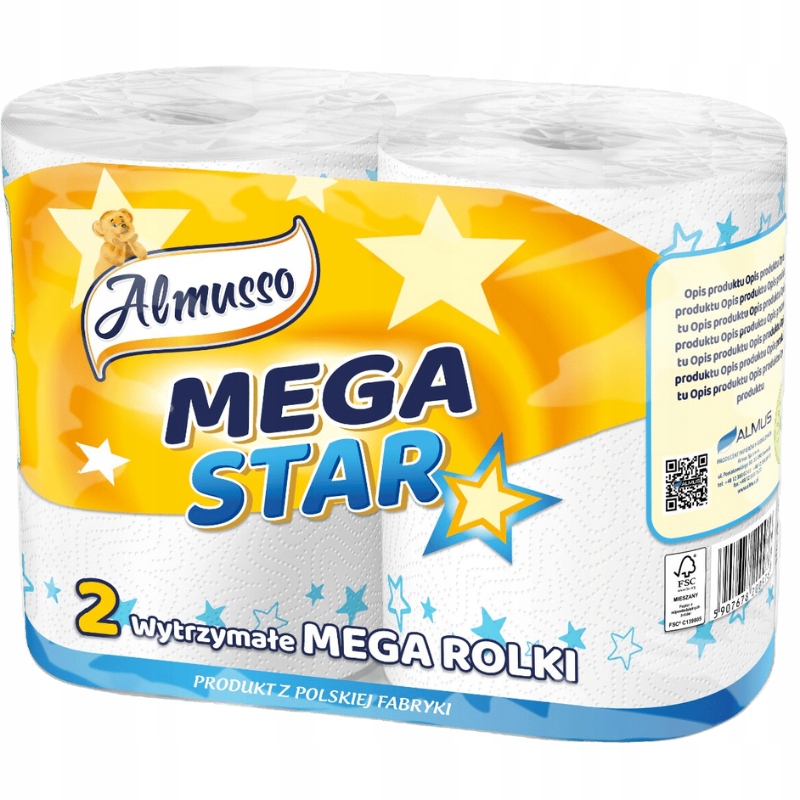 ALMUSSO MEGA STAR Ręcznik papierowy 2 rolki
