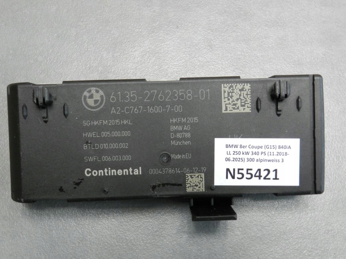 BMW 8 G15 modul Bedienteil heckklappe 2762358