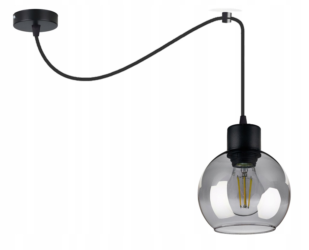 

Lampa sufitowa wisząca Zwis Loft E27 Pająk Szkło