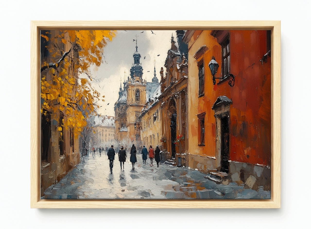 Obraz Rama American Box Město Staré Město Kostel Kamínky Krakov 60x40