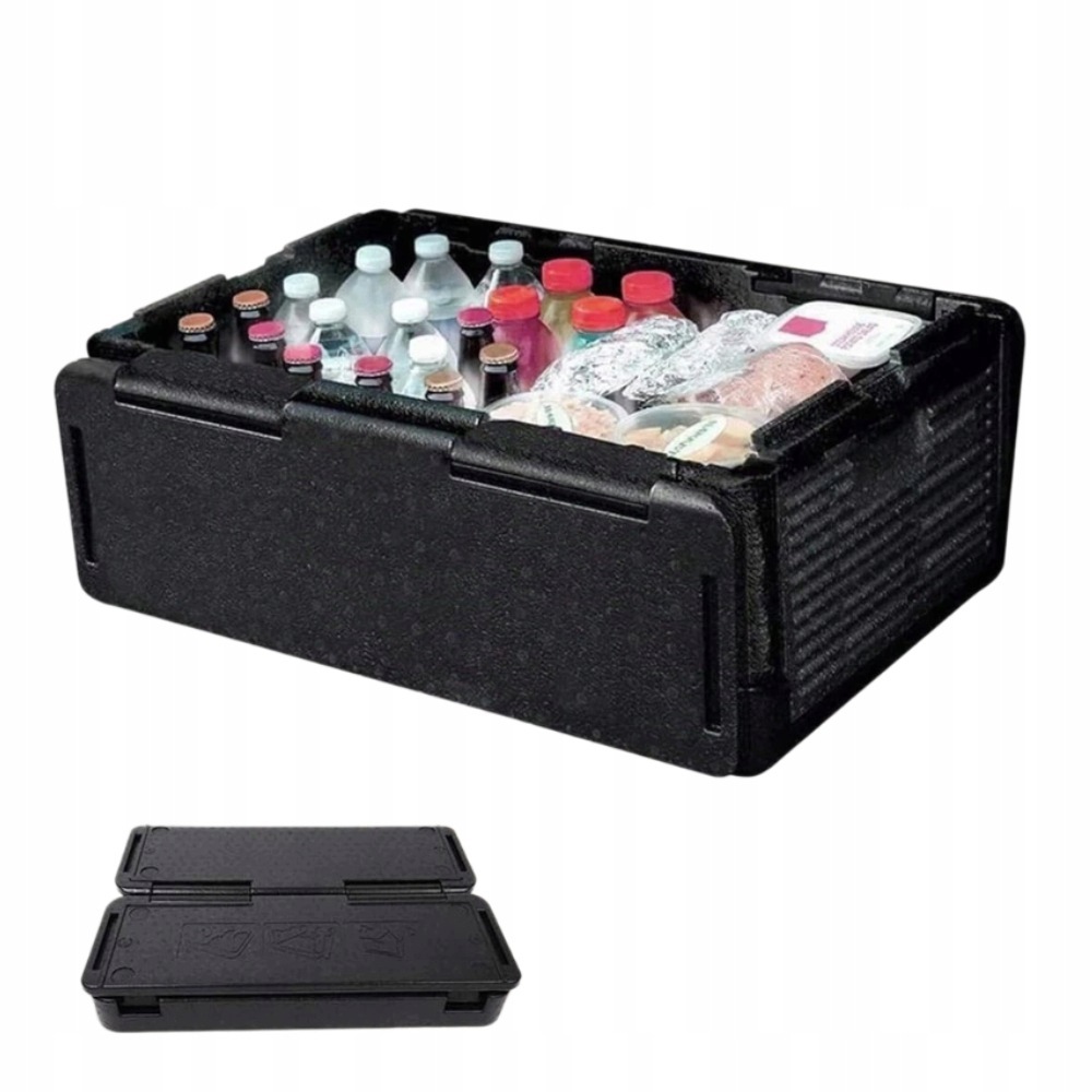 Pojemnik Termoizolacyjny Składany Termobox Epp Catering Czarny 60CM