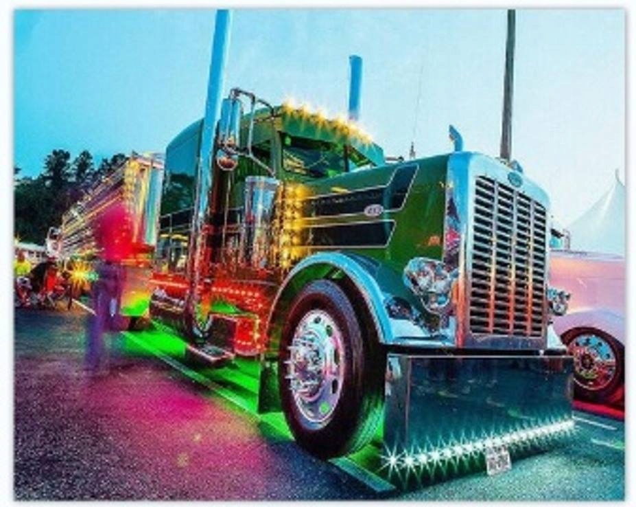 Malování podle čísel 40x50cm Náklaďák barevná světla 1008695