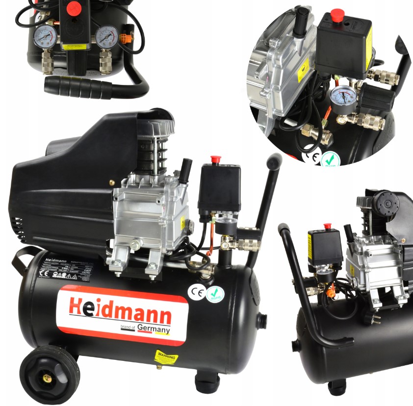 Olejový Kompresor 24 L Kompresor 3,8 Km 8 bar 1 píst 210 L/min