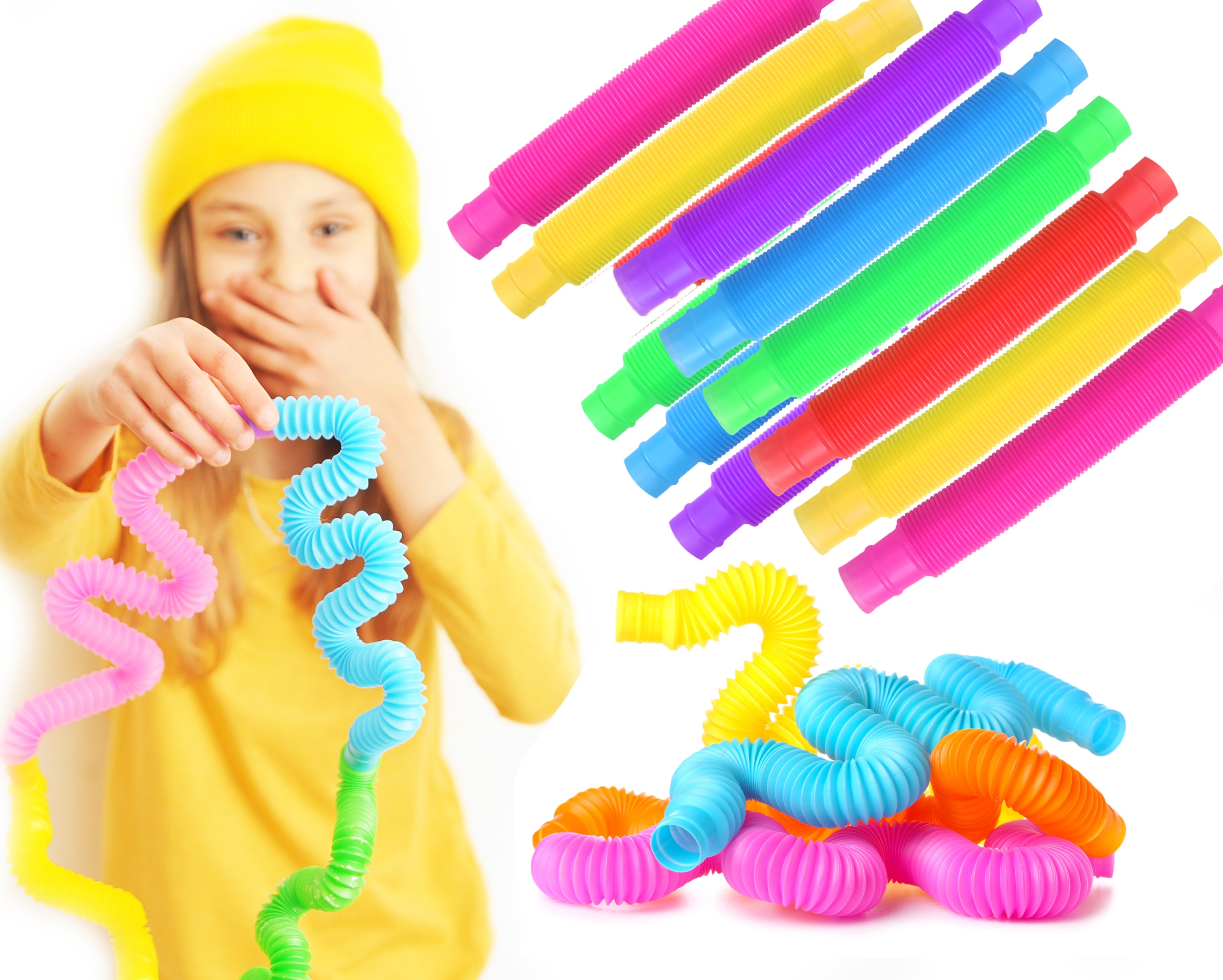 

12x Oryginał Pop Tube Rurki Tuby Sensoryczne 66cm