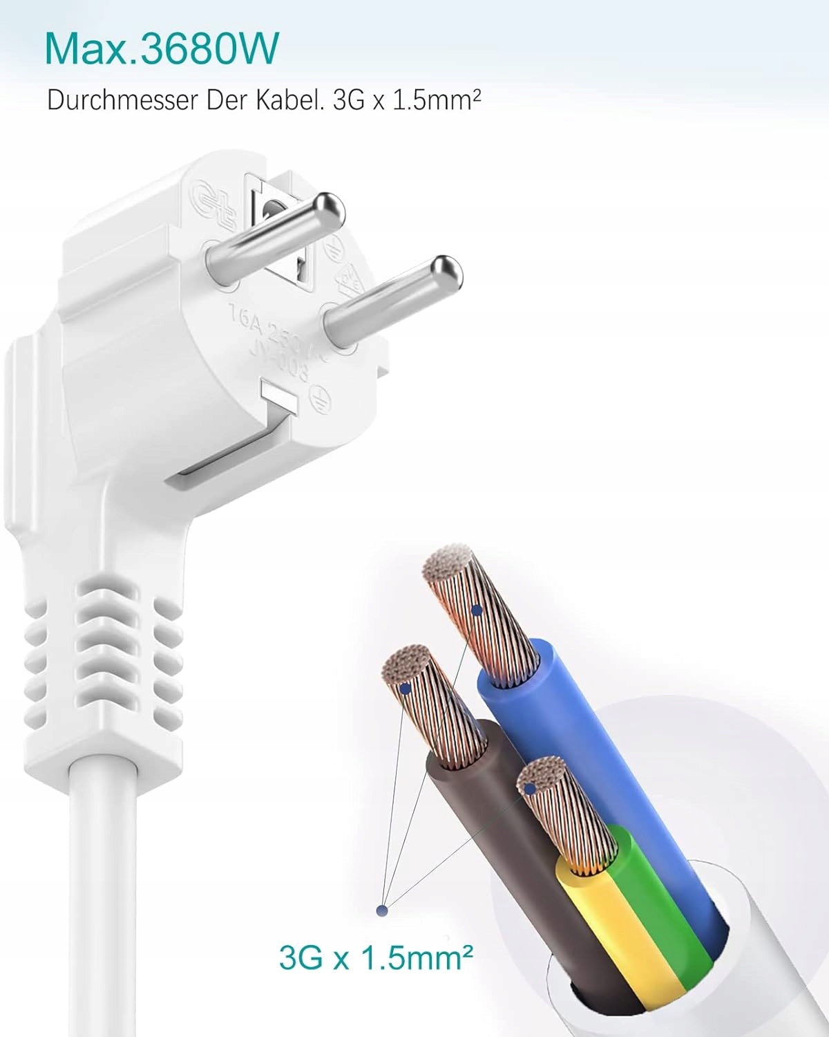 Listwa zasilająca 2 gniazdaz 3 USB do kuchni i biura krótka biała SUDEERY Marka Inna