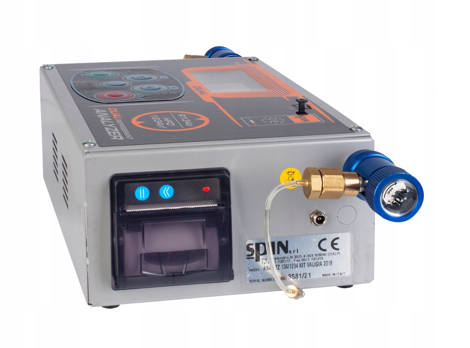 Analizator czynnika R1234yf R134a z drukarka Spin Producent code 01 000 262