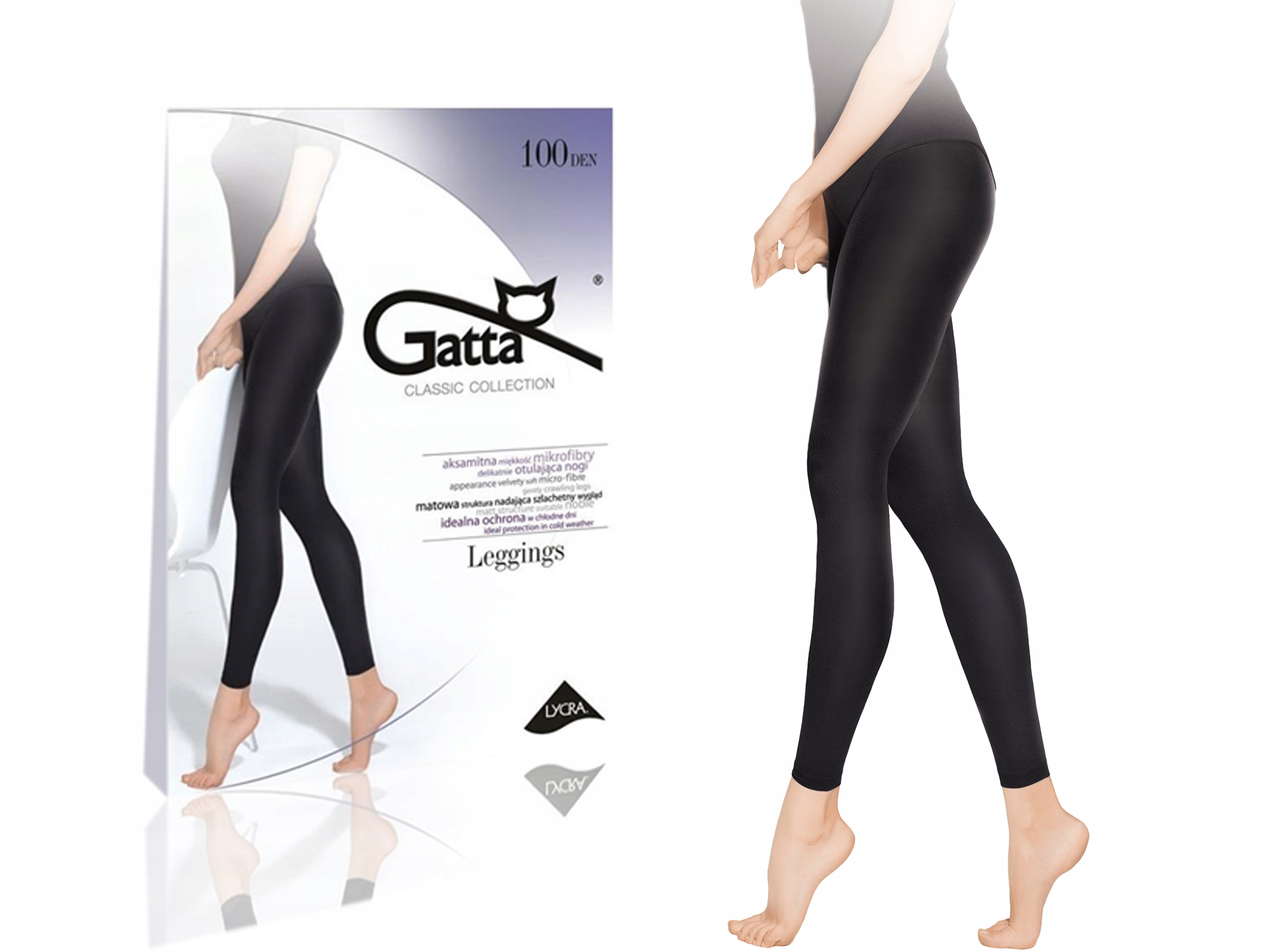 

Legginsy Gatta getry mikrofibra, 100 den nero 5-XL