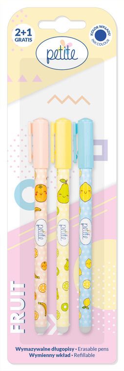 

Długopis Fruit Wymazywalny Petite Strigo 3szt.