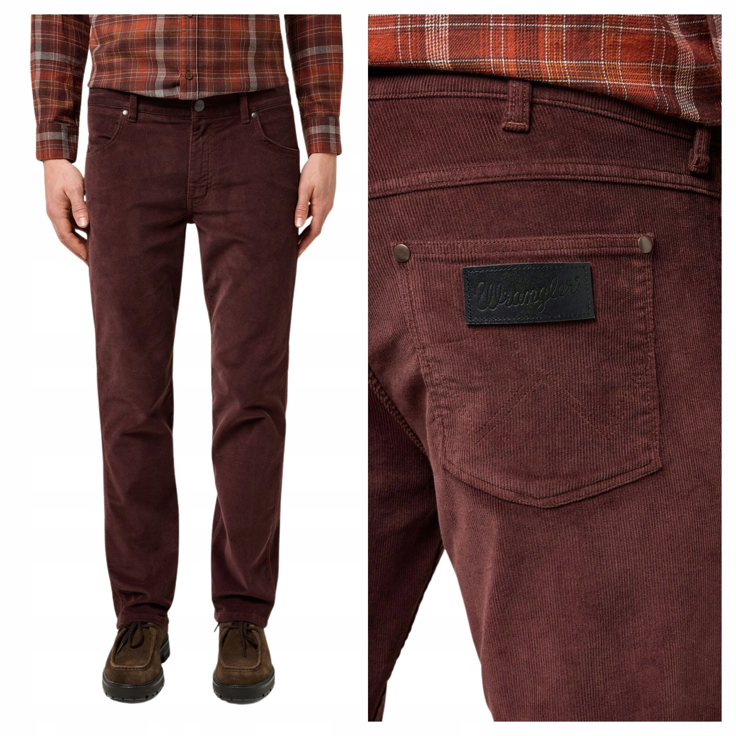 Pánské šusťákové kalhoty Wrangler Greensboro Mahogany Hnědé W30 L30