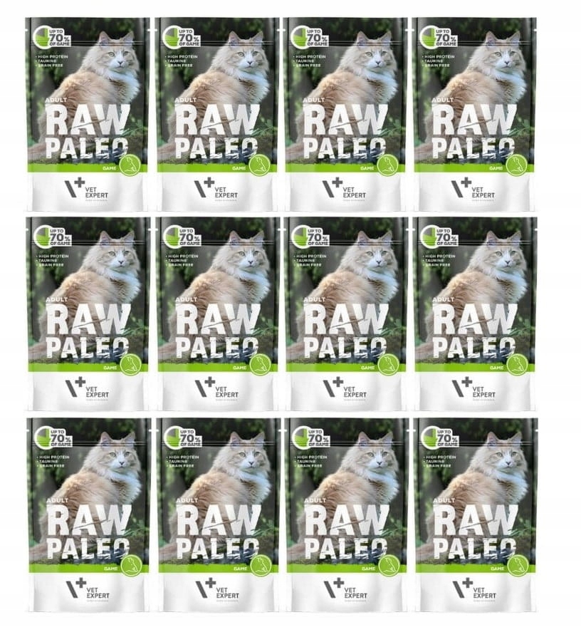 VetExpert Raw Paleo Cat Adult Game 12x100g