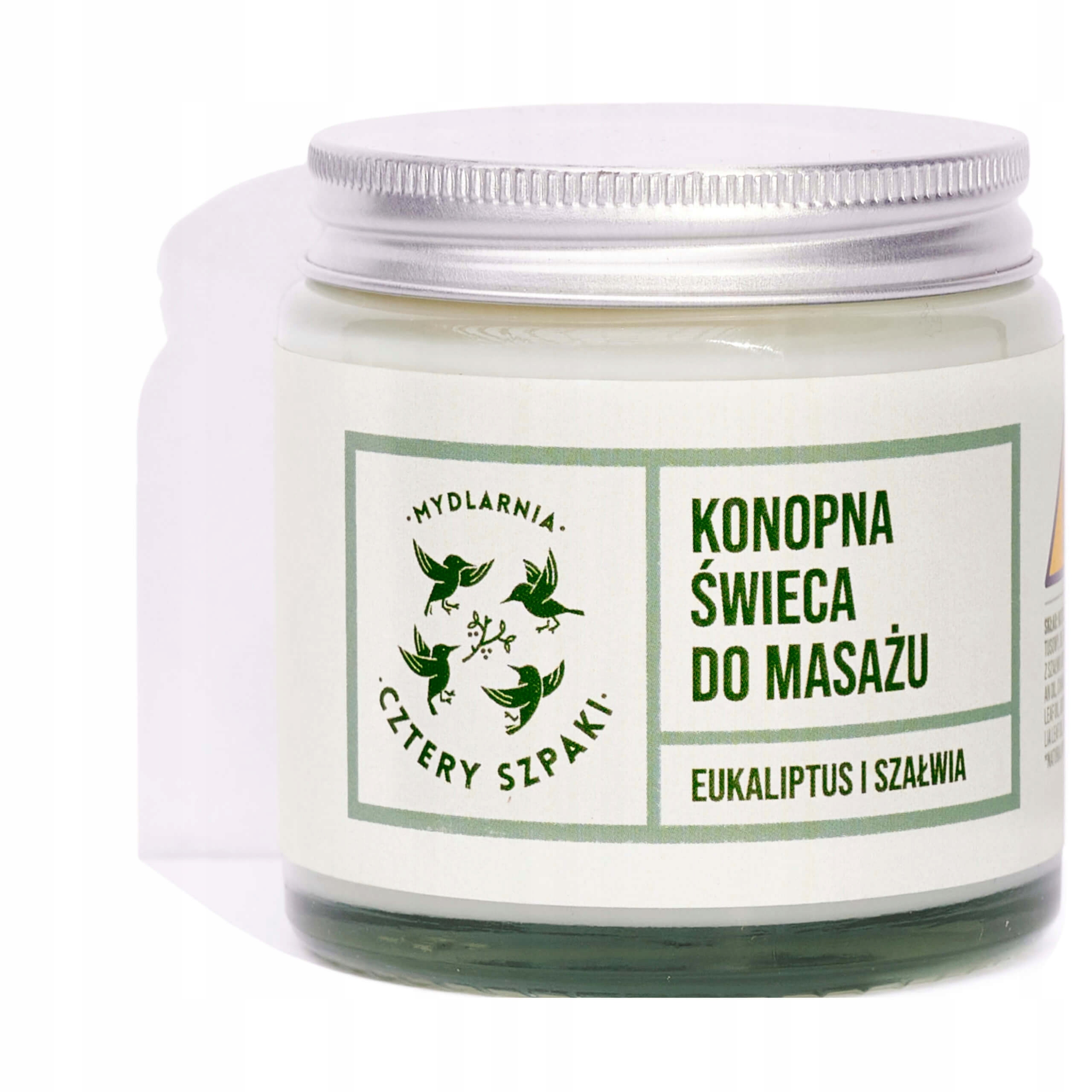

4 Cztery Szpaki Konopna świeca do masażu Eukaliptu