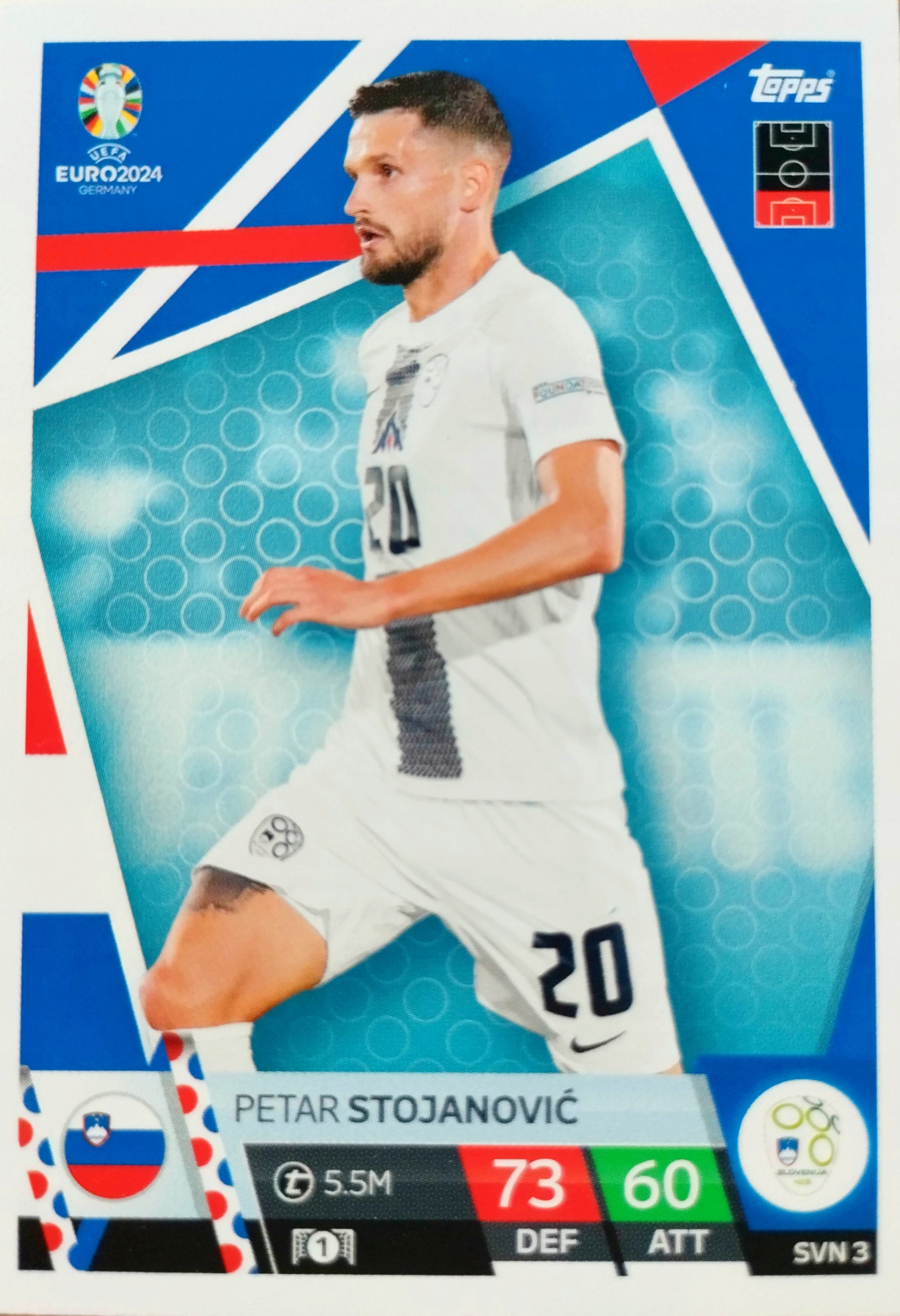 Euro 2024 Topps Match Attax Svn 3 Petar Stojanovic Słowenia