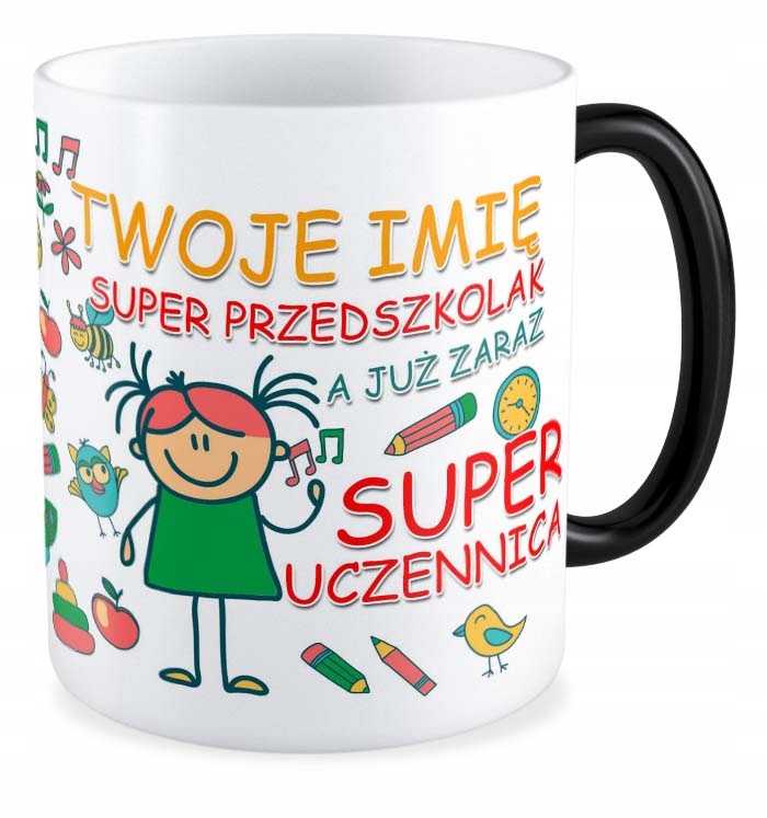 

Kubek magiczny prezent Przedszkolaka Twoje Imię