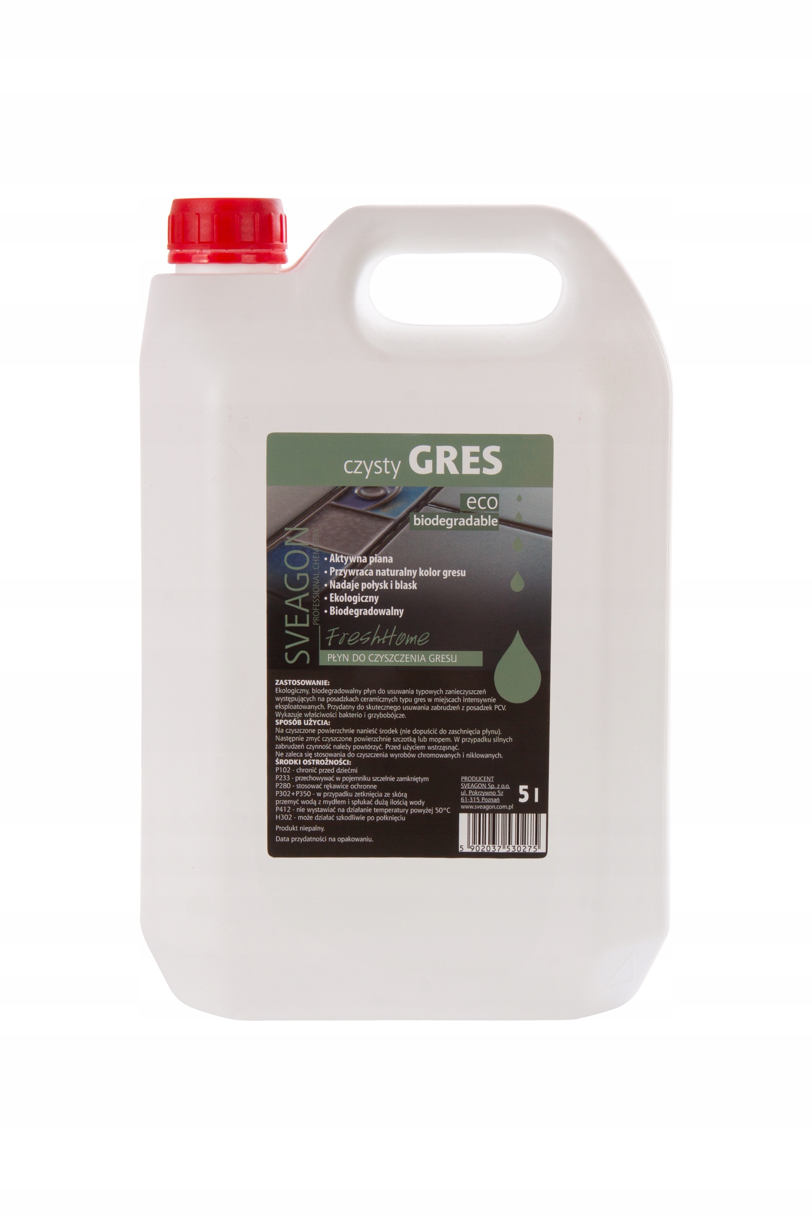 Levně Čisticí prostředek na čištění dlaždic a gresu Sveagon Čistý Gres 5L