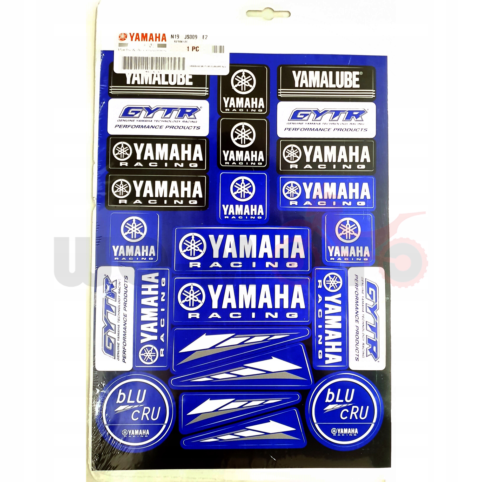 Naklejki Oryginalne Yamaha Racing Team Arkusz A4 25 Naklejek Niebieski