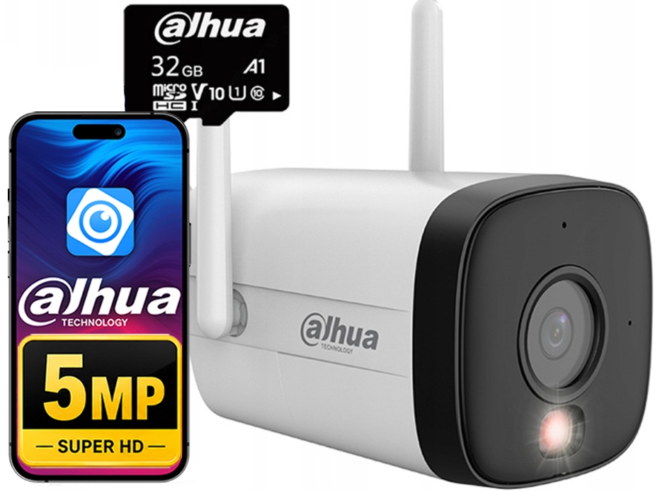 5MPx WiFi kamera Dahua IPC-HFW1539DTK1-SAW-IL Detekce Sd Mikrofon 32GB