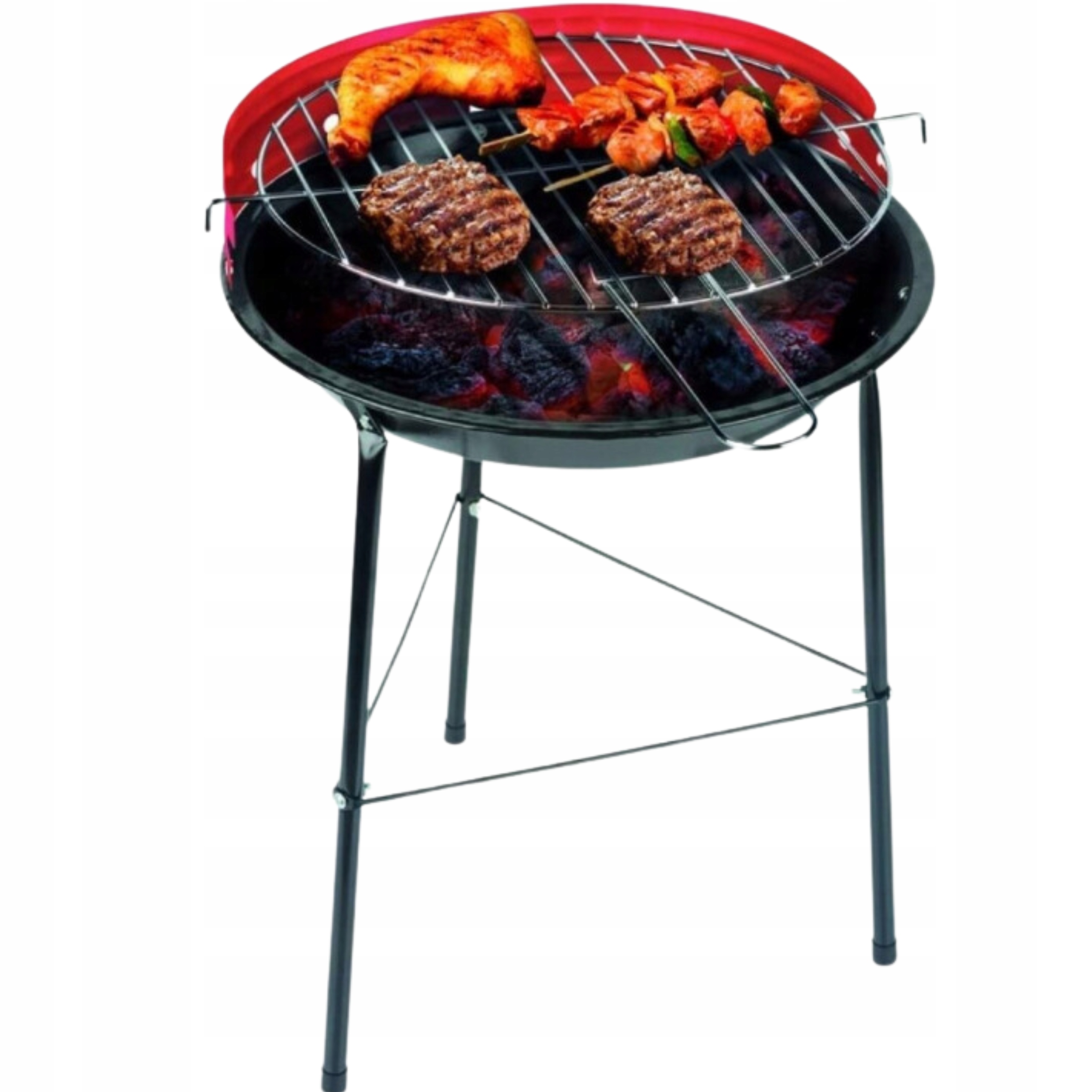 Grill Ogrodowy Węglowy Ruszt Turystyczny Szybki Do Złożenia 35CM