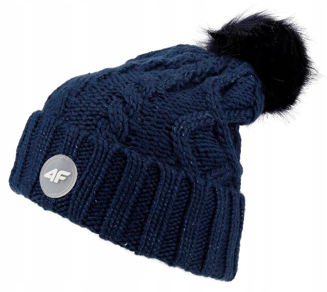 

4F Czapka Dziewczęca JCAD007 z pomponem