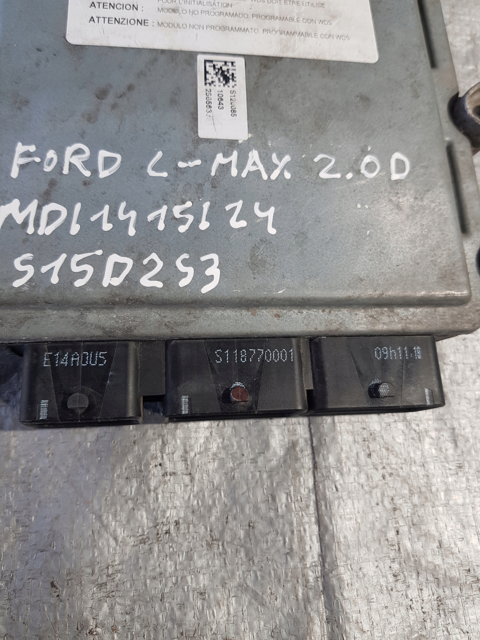 control unit of the engine Ford C-MAX 2.0D 3U71-12A650-XA
