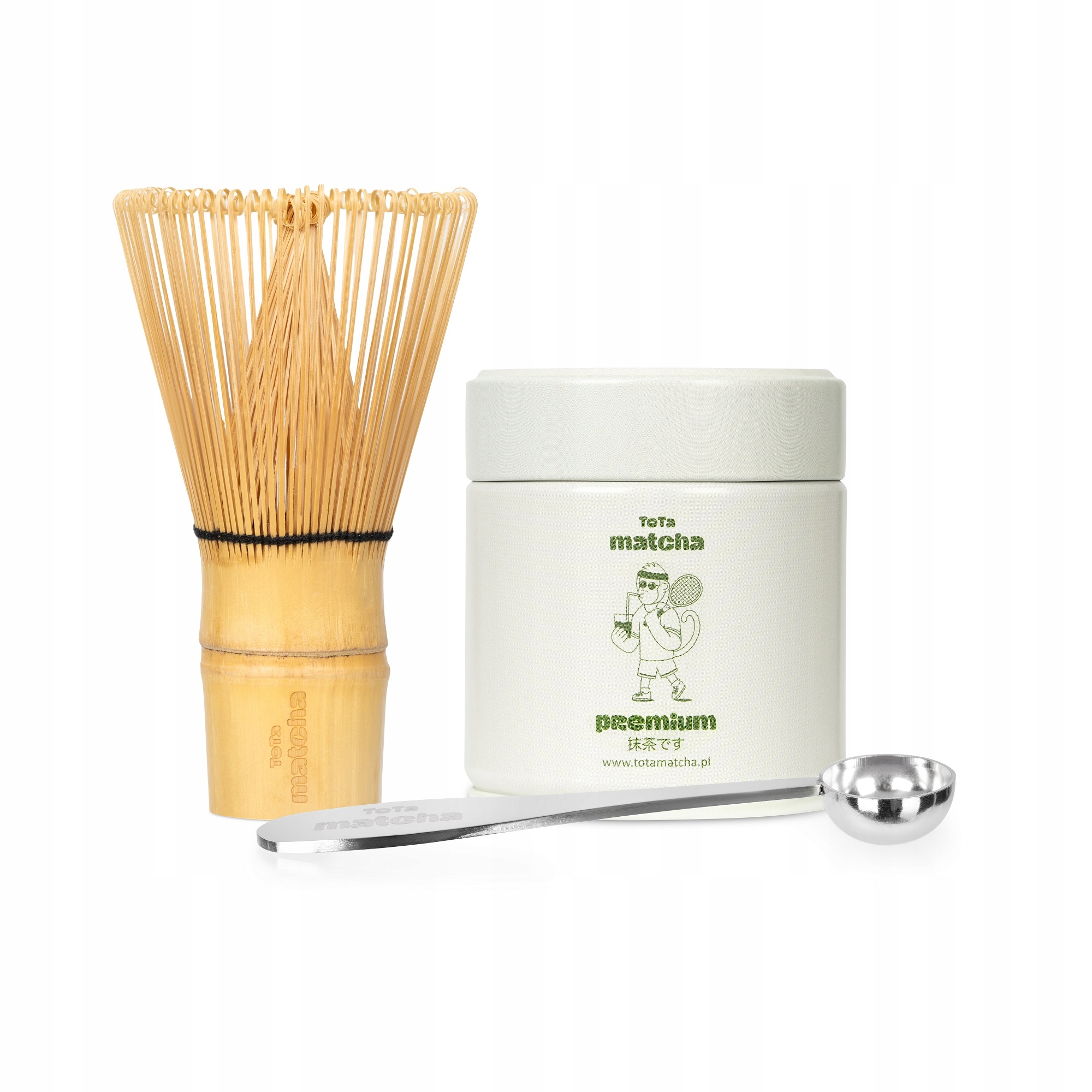 Zestaw Matcha Premium na start – matcha 30g chasen łyżeczka ToTa
