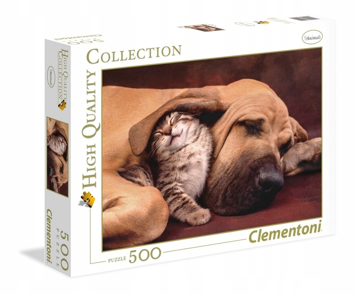 

Puzzle 500 Elementów Pies I Kot 35020 Clementoni