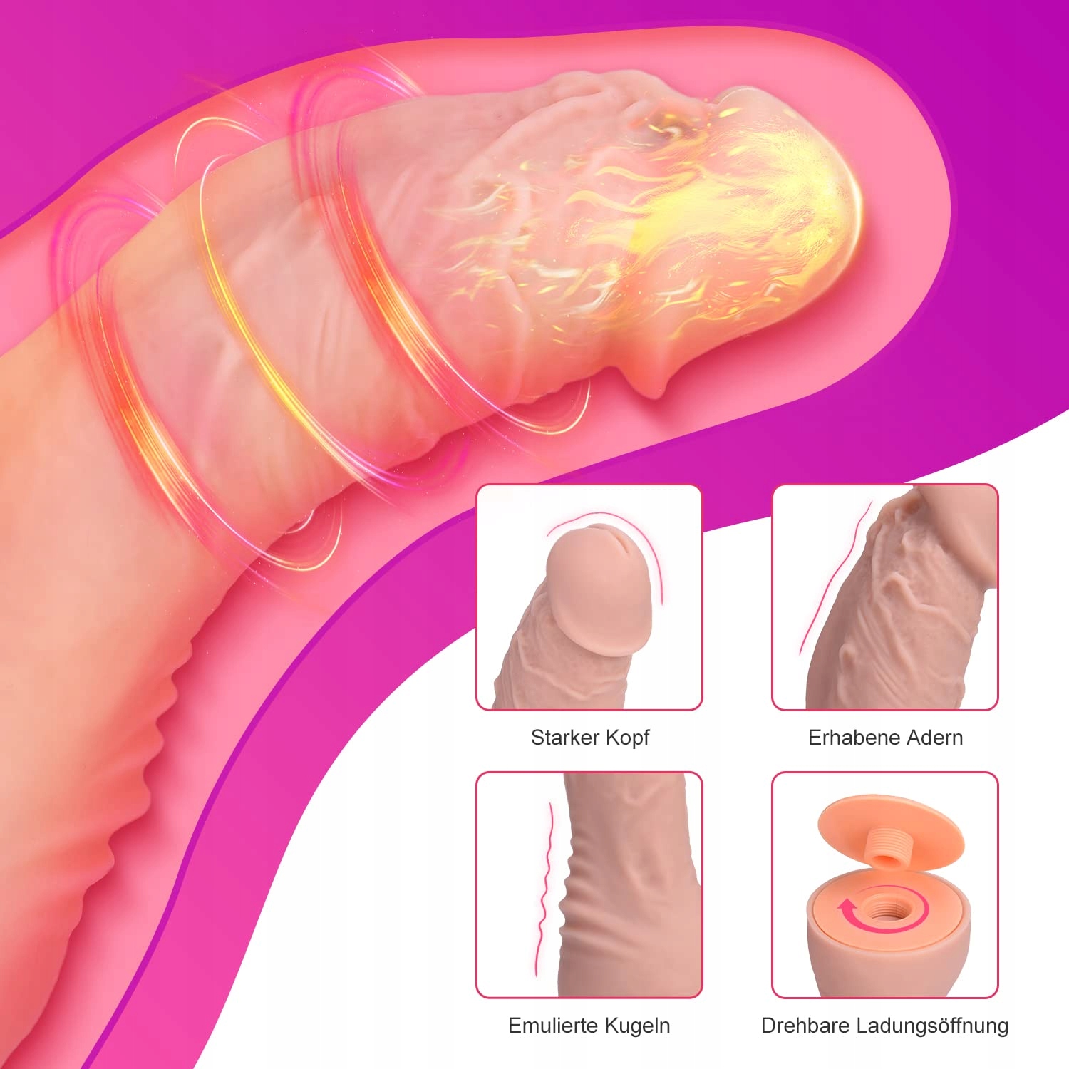 UTIMI Strapon Dildo Zestaw z 2 Silikonowymi Dildami Regulowana Uprząż — miniatura 4
