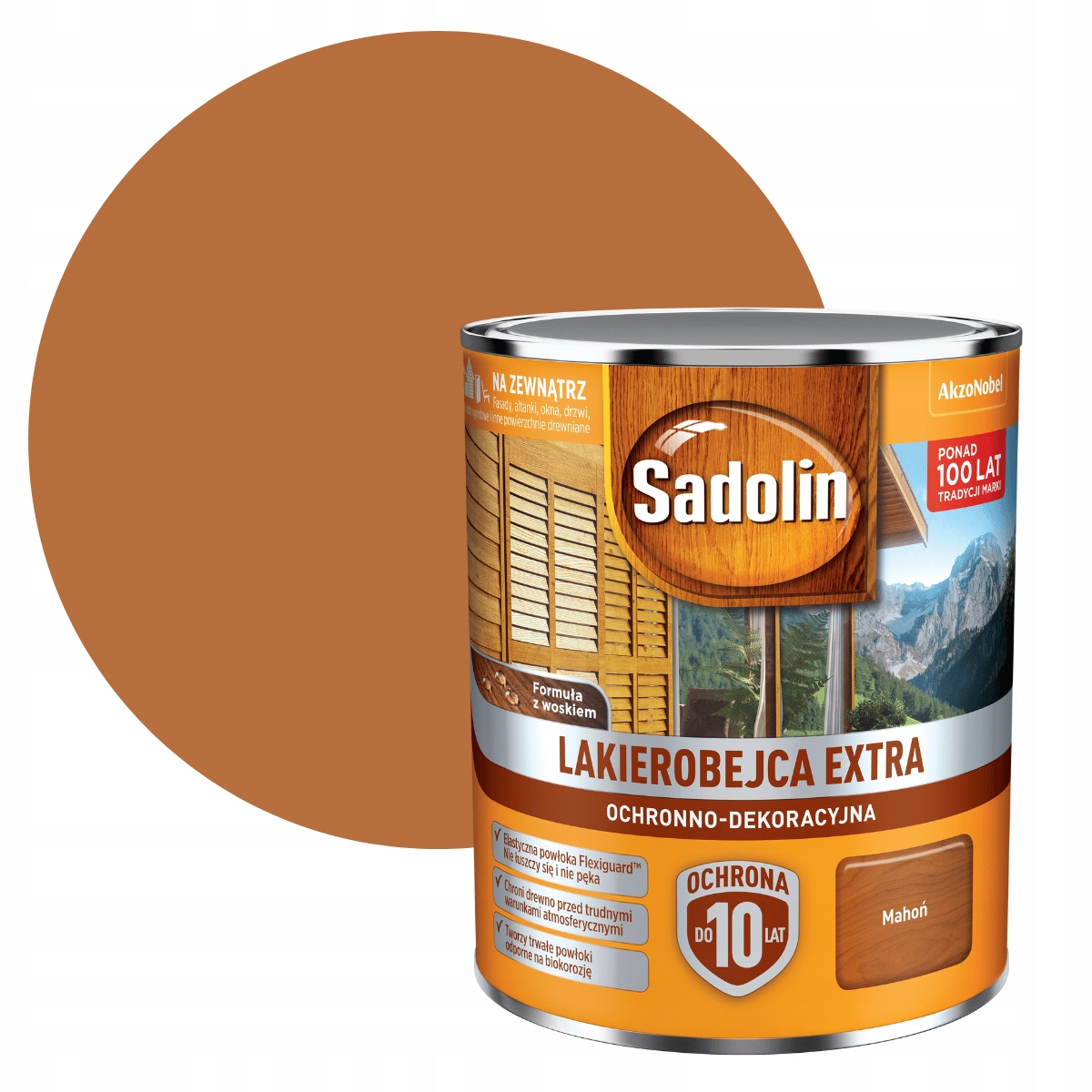 

Sadolin Extra 0,75L Lakierobejca Do Drewna Mahoń