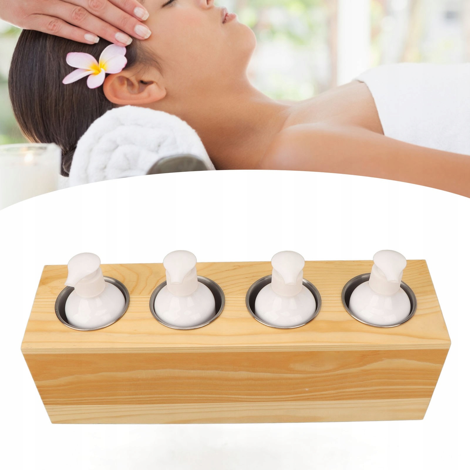 PODGRZEWACZ OLEJU DO MASAŻU Z 4 POJEDYNCZĄ BUTEL Rodzaj Inny