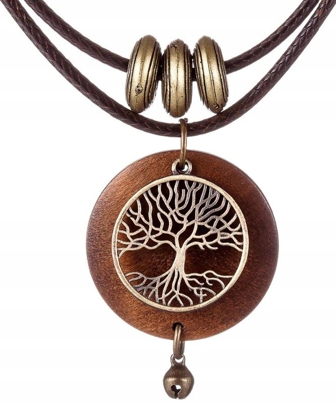 

Naszyjnik Drzewo życia Vintage na rzemieniu boho