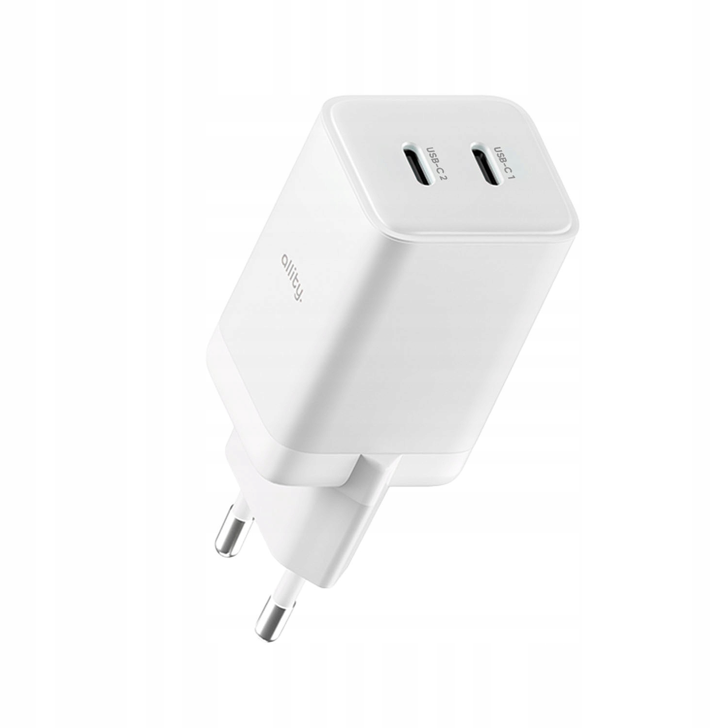 Allity síťová nabíječka GaN Pd Qc ATC-01-45WCC 2x Usb-c 45W bílá