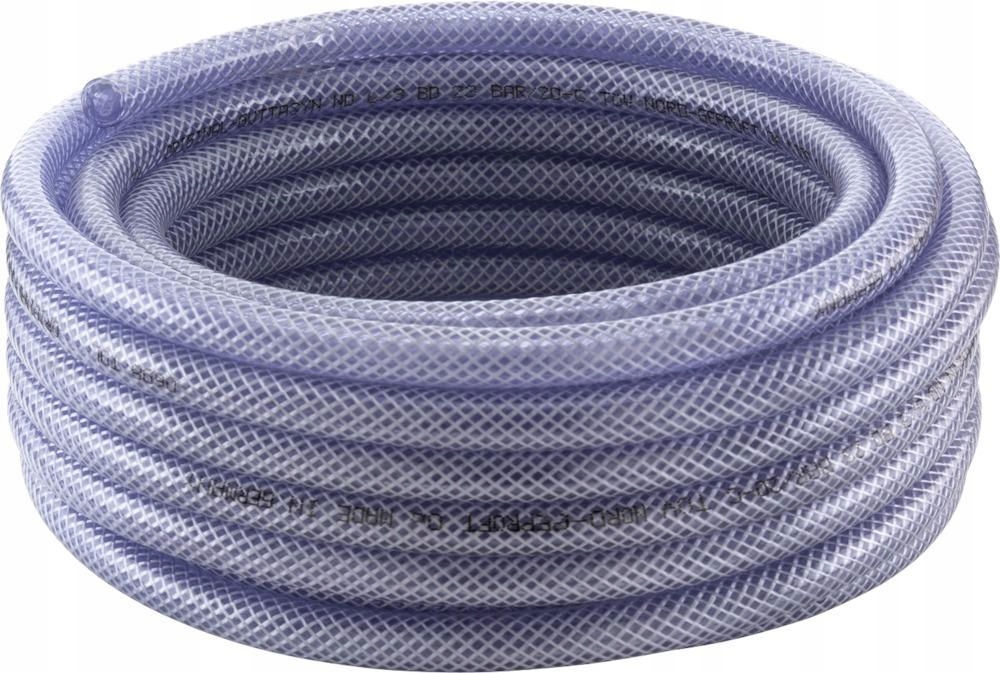 Hadice z Pvc vyztužená tkaninou Tcf s opletením průhledný 12,5 x 3 mm 10 m