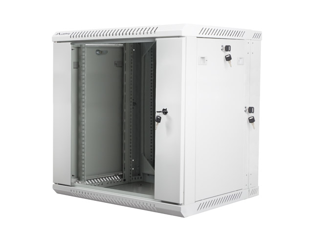 Skriňa rozvádzačová závesná dvojdielna 19'' 12U 600x600mm šedá