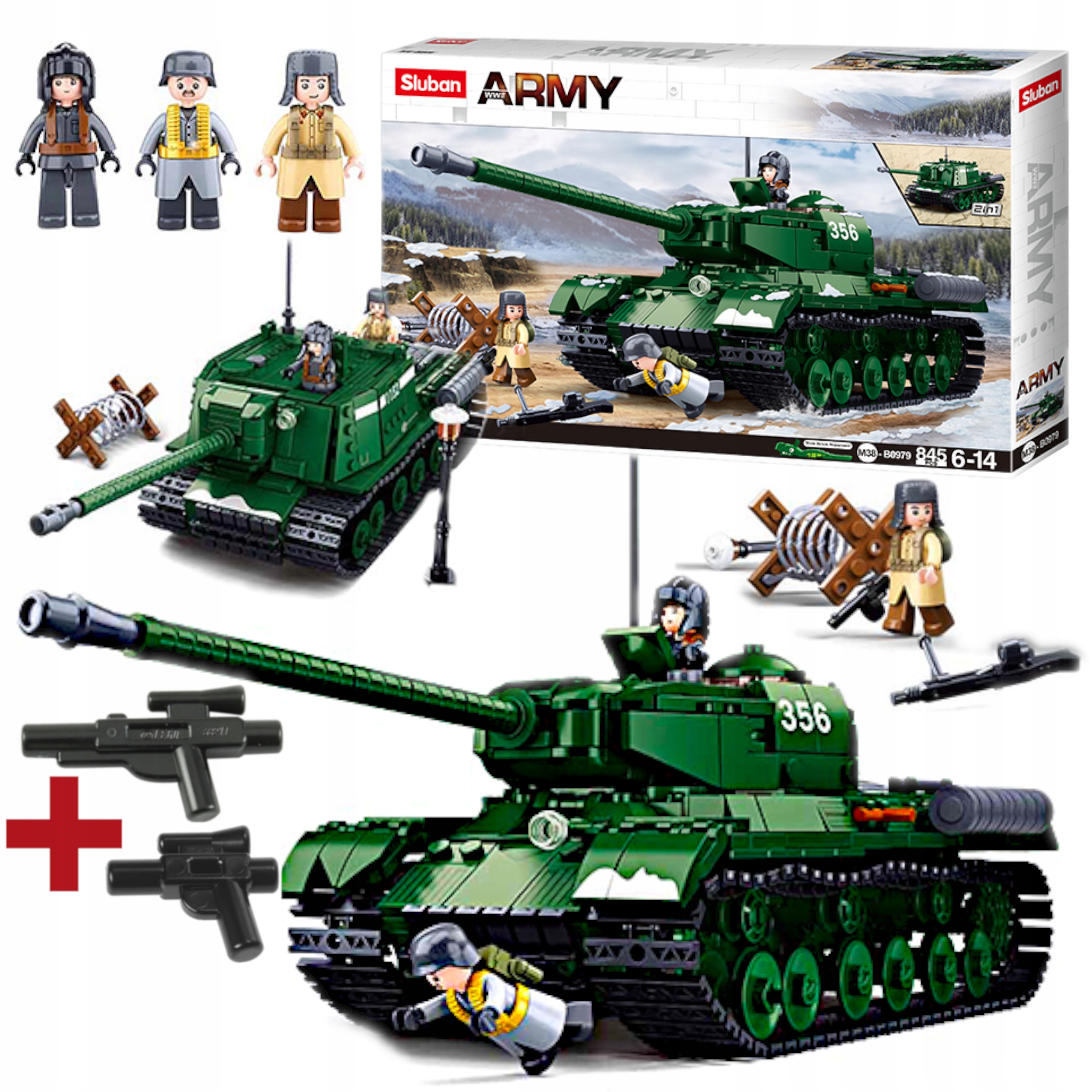 

Klocki Czołg Niszczyciel Rosyjski IS-2/SU152+LEGO
