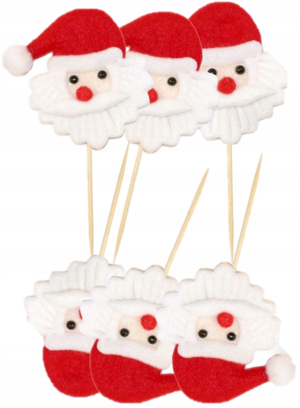 

Toppery Świąteczne-Mikołaje na Piku 6,3/11cm 6 szt