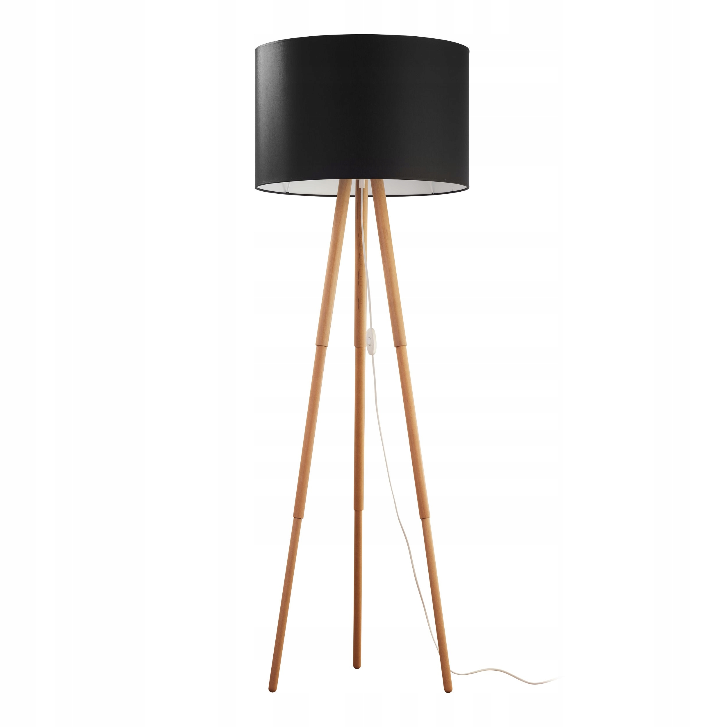 Podlahová lampa Tokyo Čierna borovica abažúr 1xE27 148 cm Obývacia izba Spálňa Kancelária