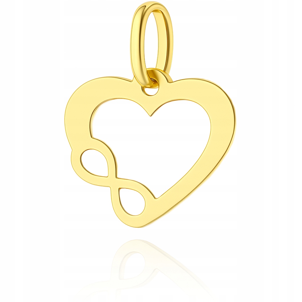 Zlatý přívěsek srdce znamení nekonečna v srdci Pr. 585