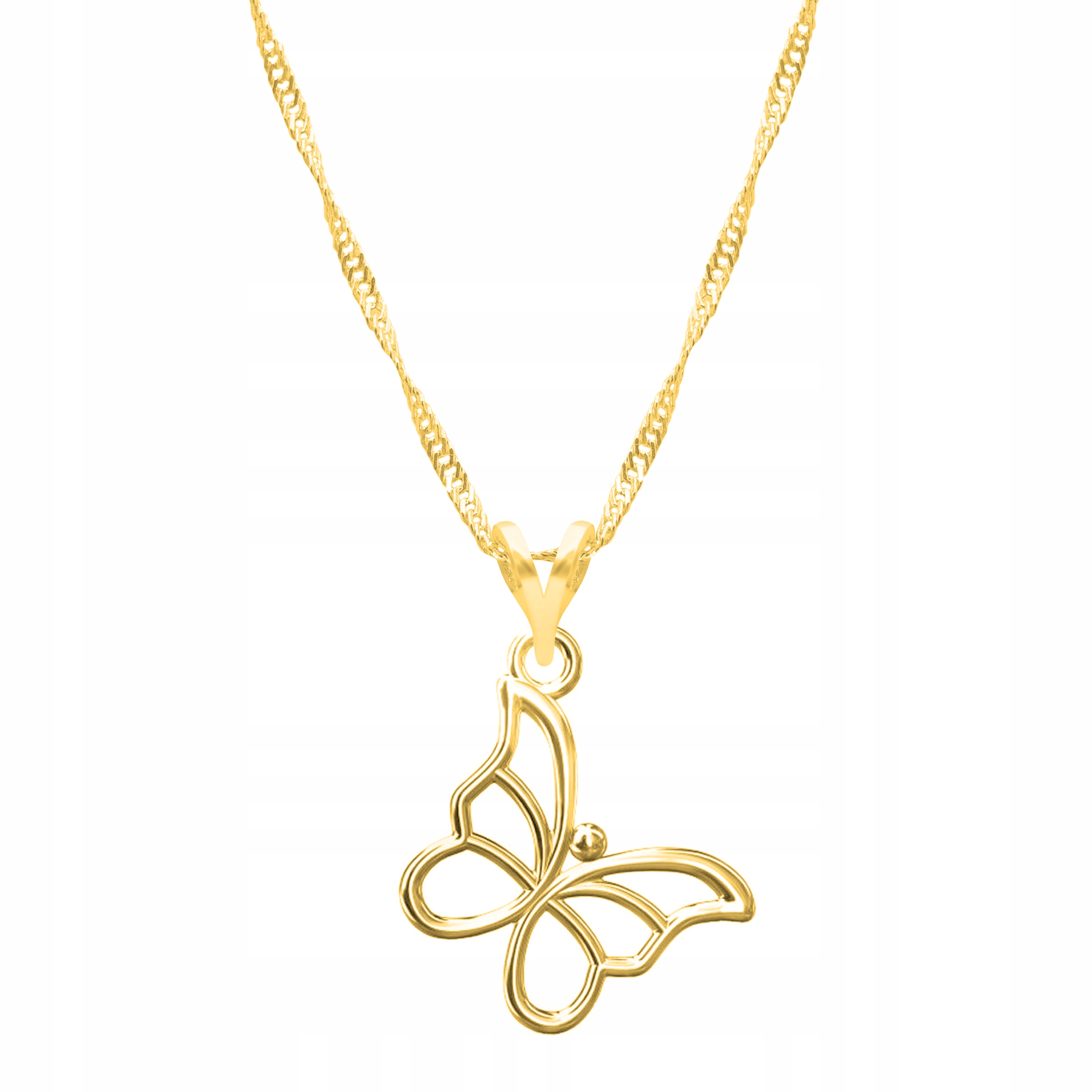 Řetízek zlatý náhrdelník 925 Motýl Hmyz