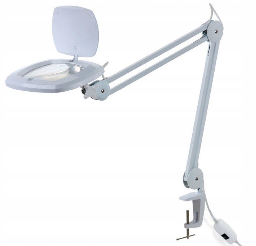 Lampa x80 Led z lupą 174mm 3D biała do blatu ZD-142A