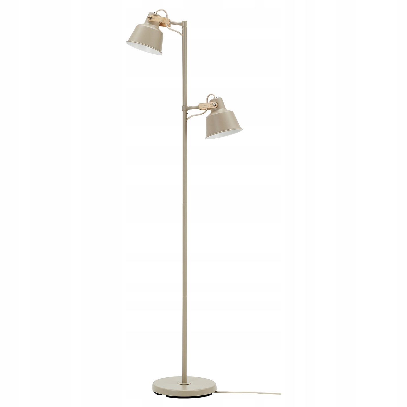 Led podlahová lampa 2-bodová béžová s jasanem E14