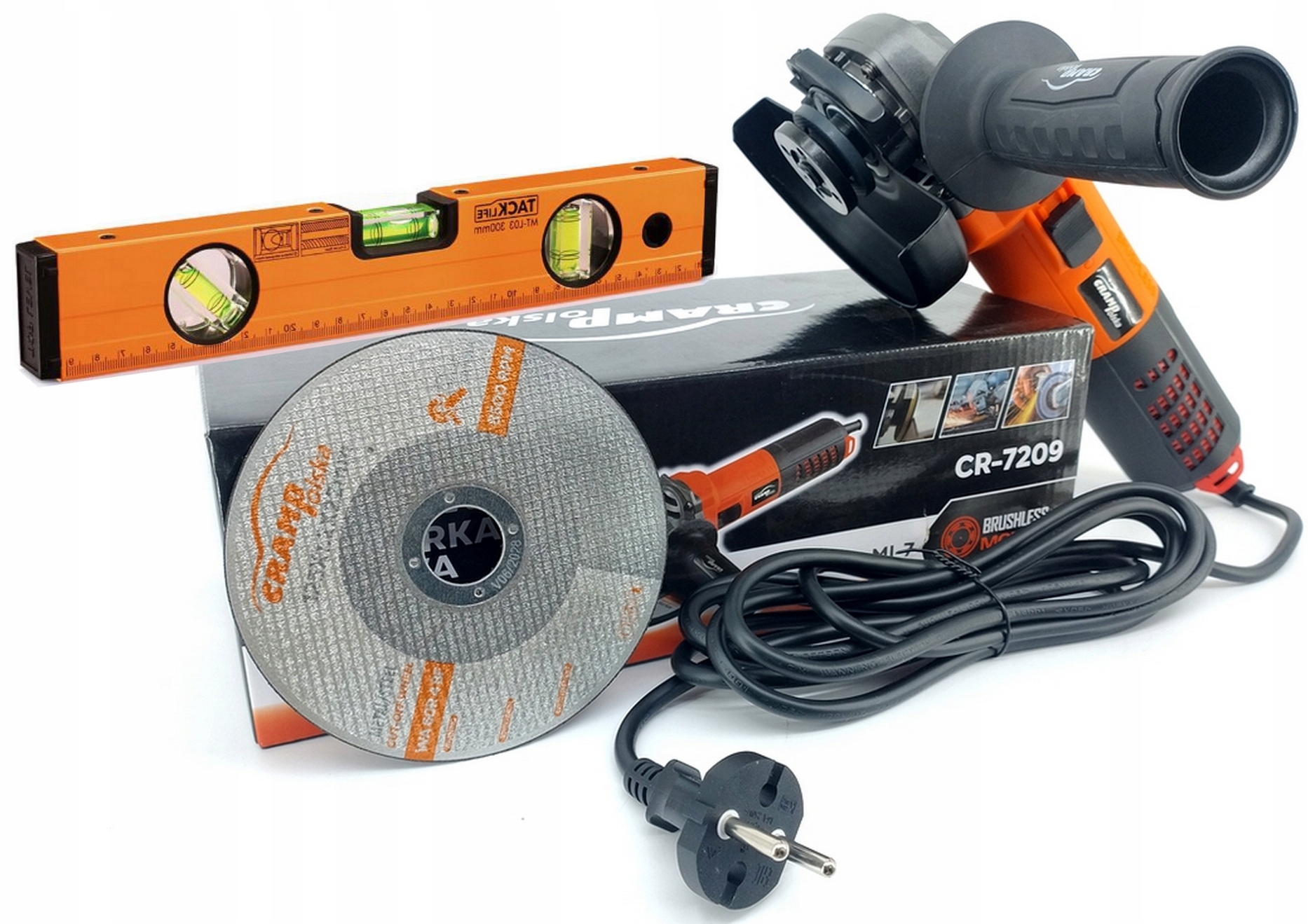 Cramp CR7209 szlifierka kątowa dużej mocy 1600W 125mm Bezszczotkowa +MT-L03