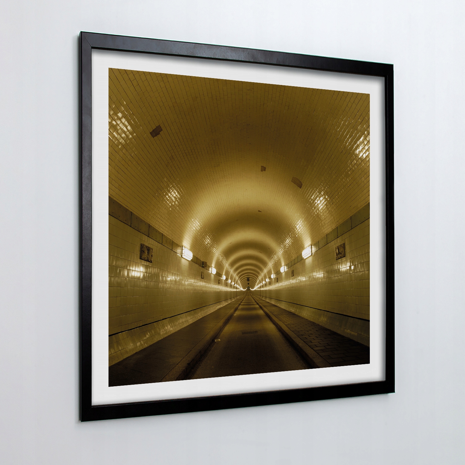 Moderní fotoobraz s rámem Hamburg tunel 50x50