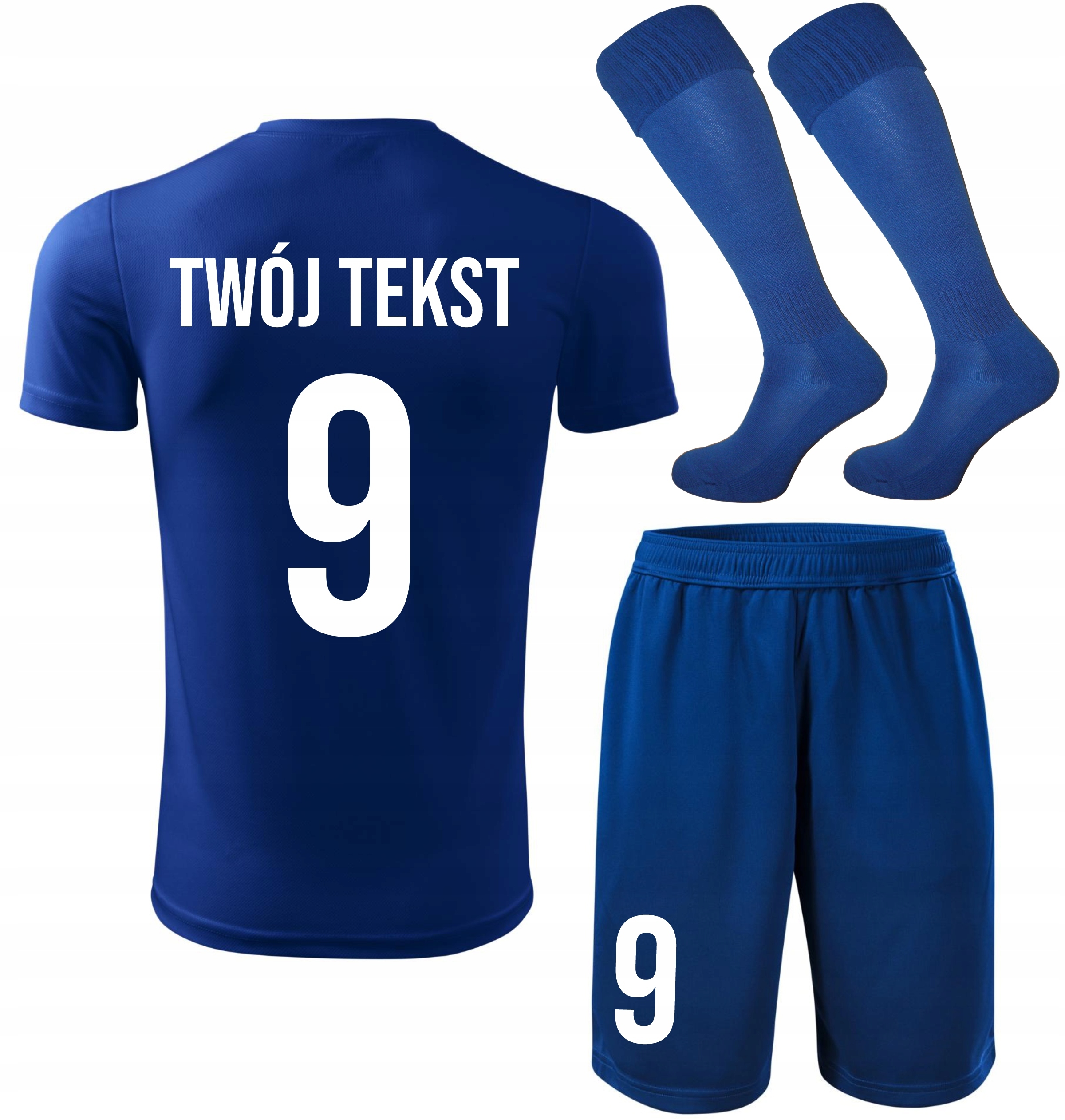 Strój piłkarski Z Własnym Napisem i Numerem komplet Z Nadrukiem na Wf 158
