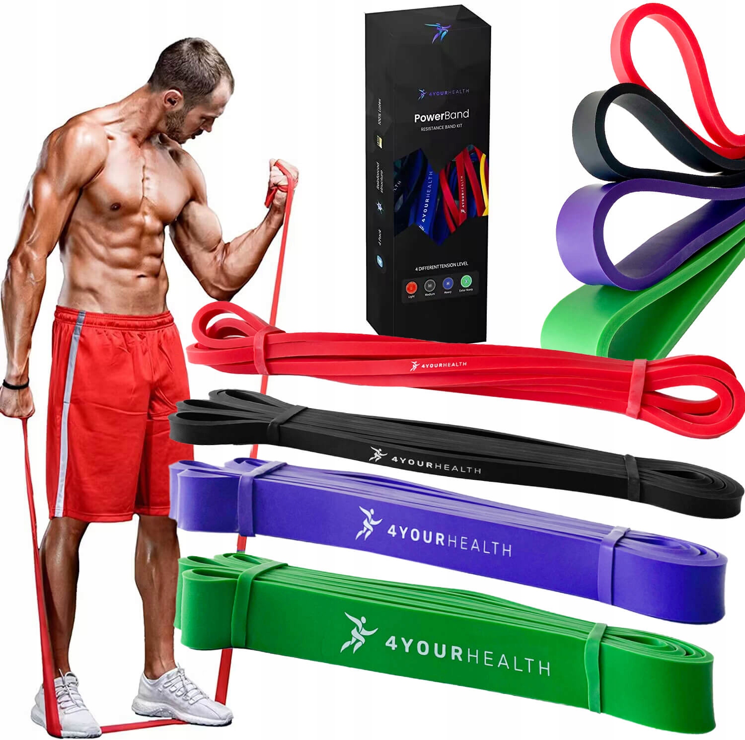 

Gumy Do Ćwiczeń 4 Gumy Oporowe Power Band Guma