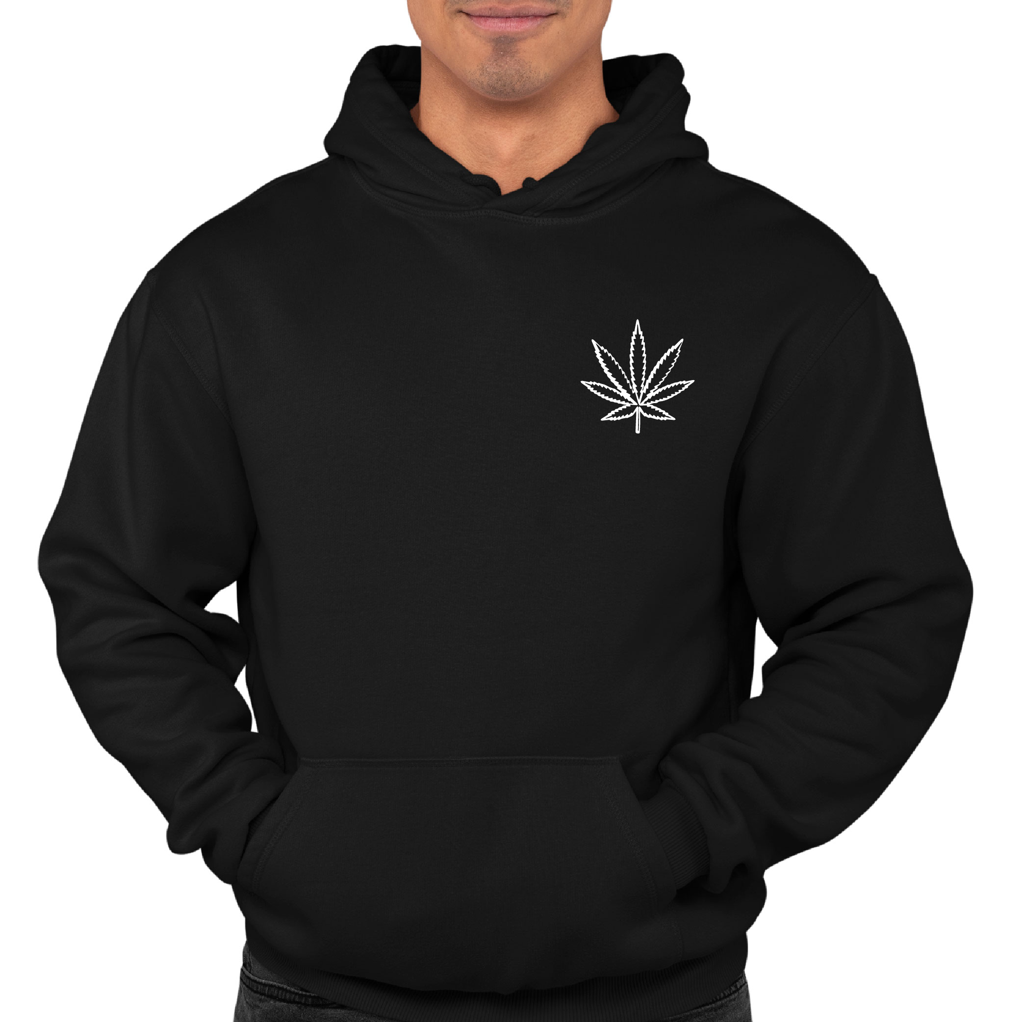 

Bluza Czarna Liść Marichuany Pocket Kieszeń Marych